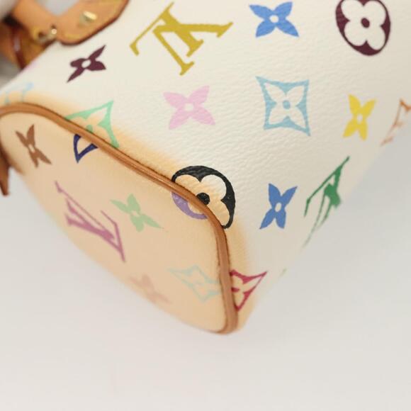LOUIS VUITTON Monogram Multicolor Mini Speedy Bag White M92645 - Picture 16 of 16